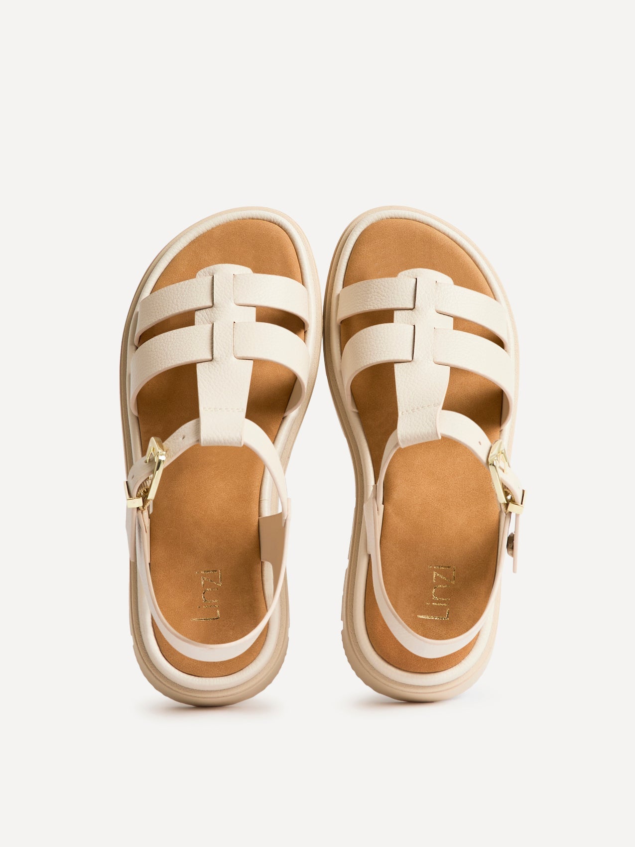Adventure Beige Gladiator Flat Sandals