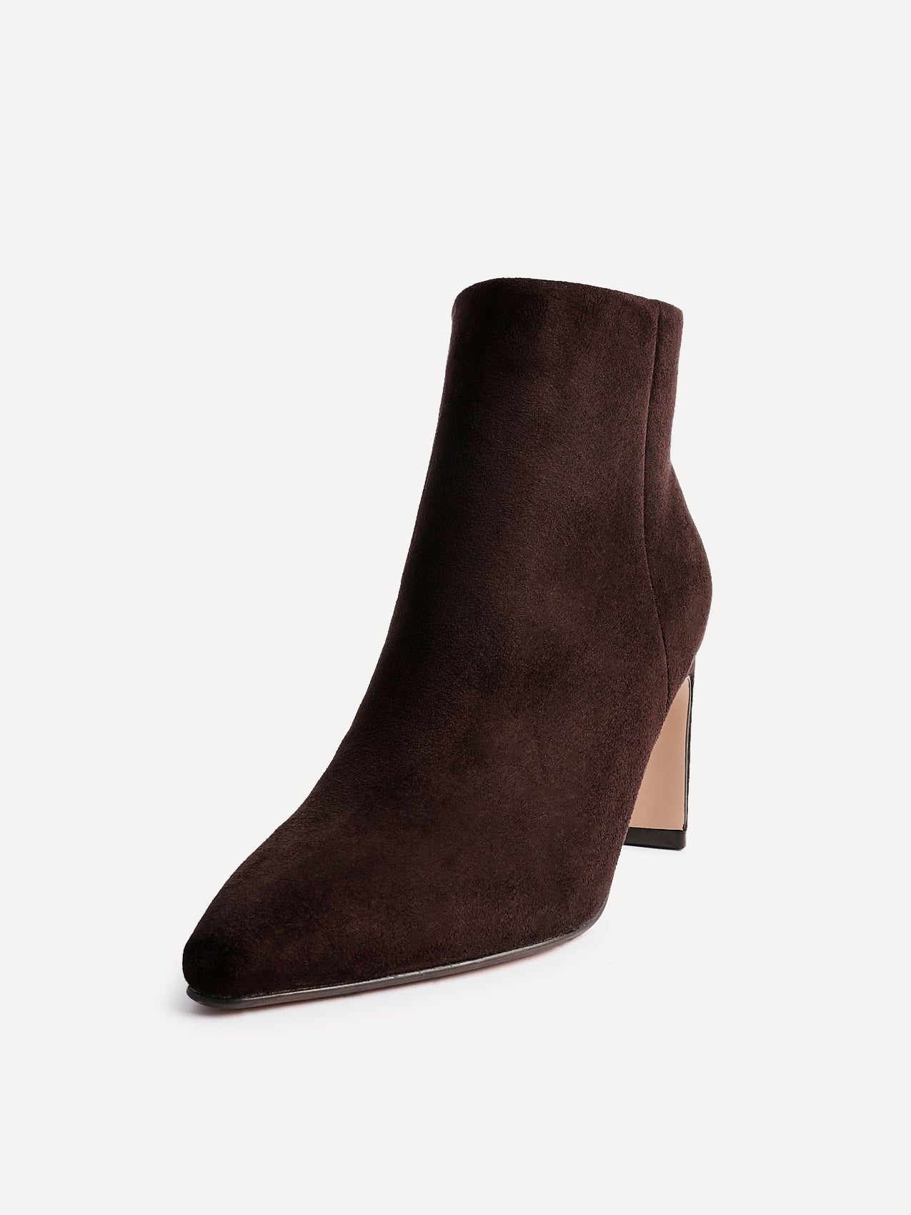 Alisha Brown Faux Suede Heeled Ankle Boot