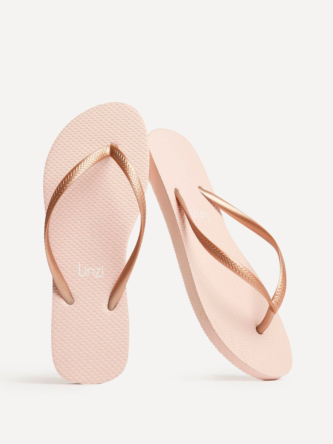 Aluna Rose Gold Flip Flops