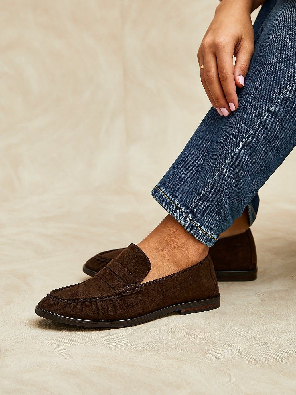 Belmont Brown Suede Leather Loafers