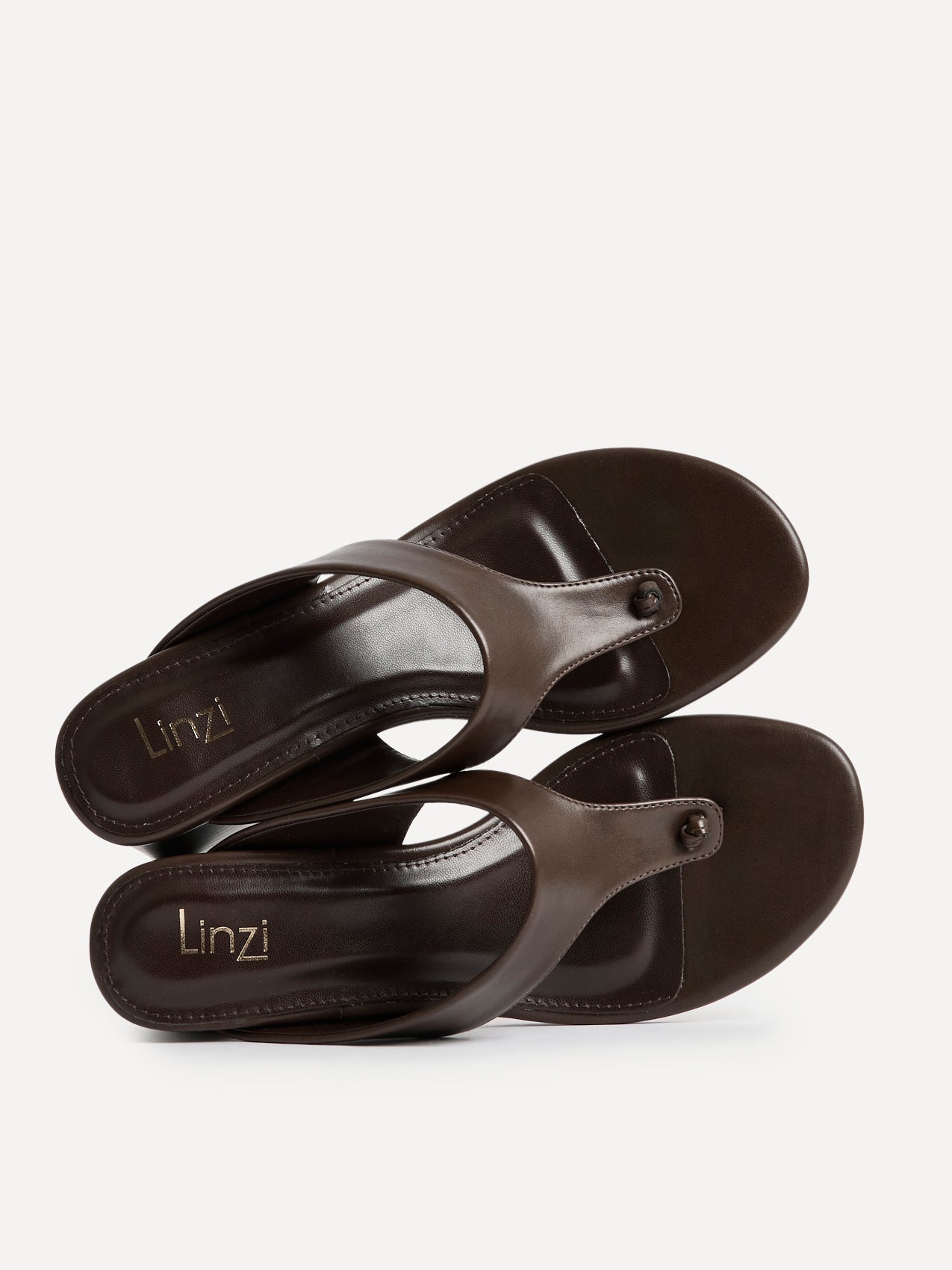 Briar Brown Toe Post Mule Heels