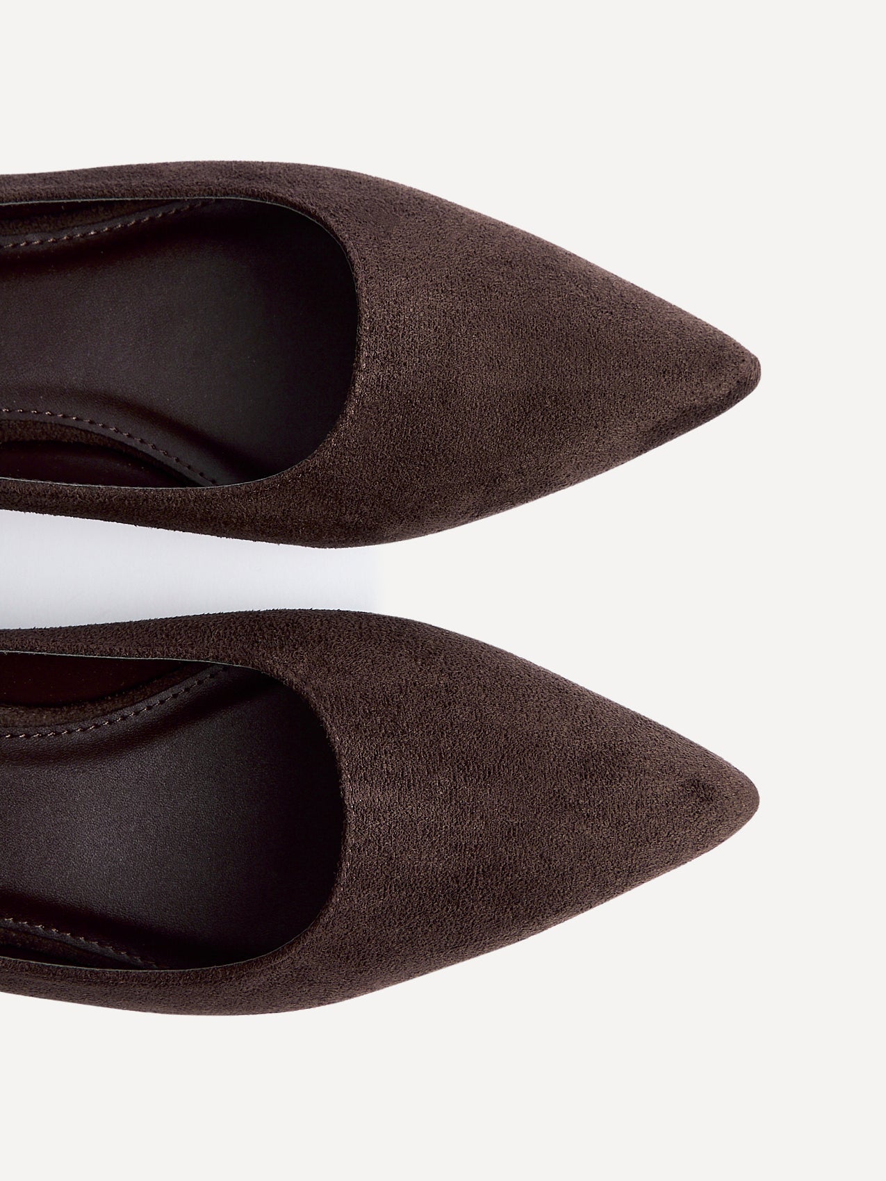 Compete Wide Fit Brown Faux Suede Pumps