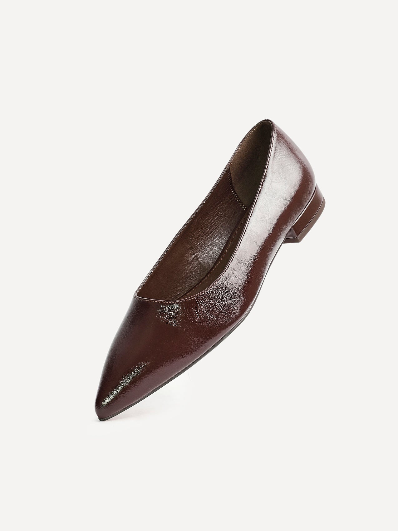 Compete Wide Fit Brown Faux Leather Pumps