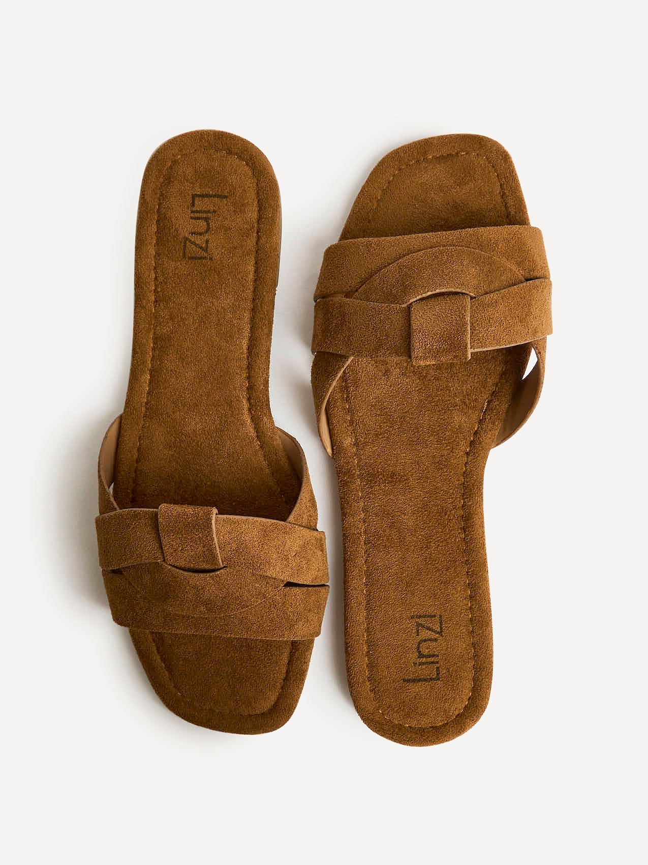 Fletcher Tan Suede Slider Sandals