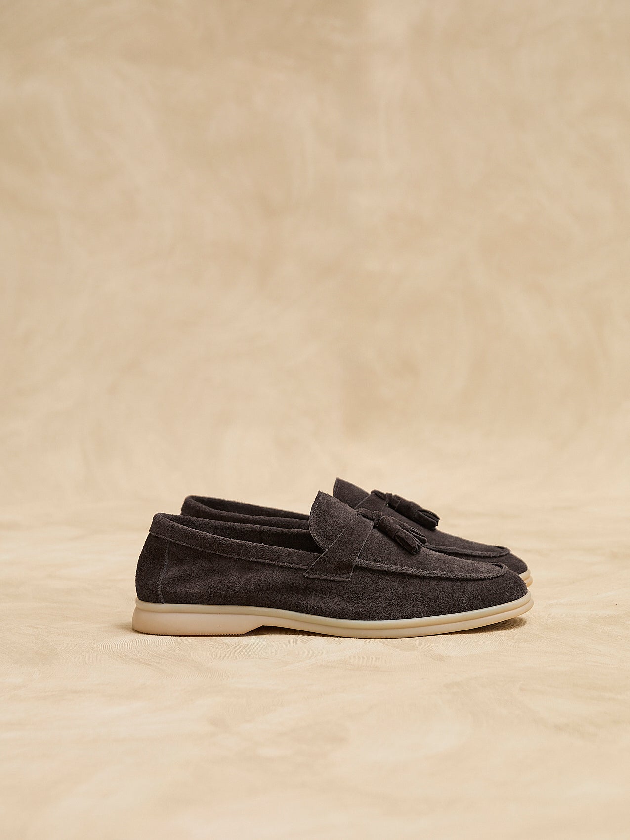 Giorgio Mens Brown Suede Leather Tassel Loafers