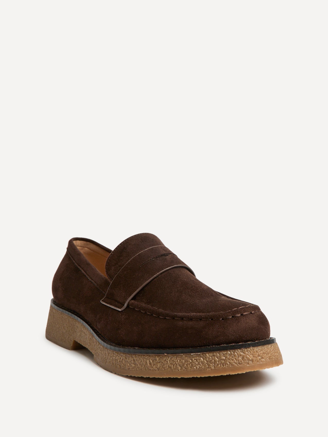 Hilton Brown Faux Suede Penny Loafer