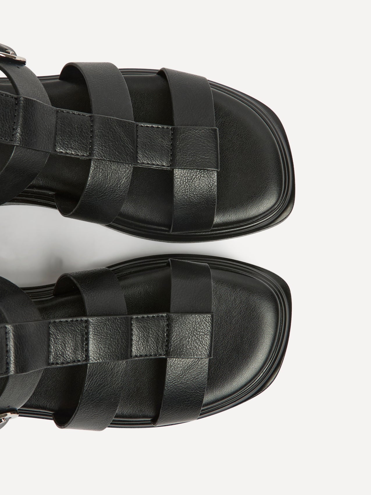 Naya Black Gladiator Style Sandals