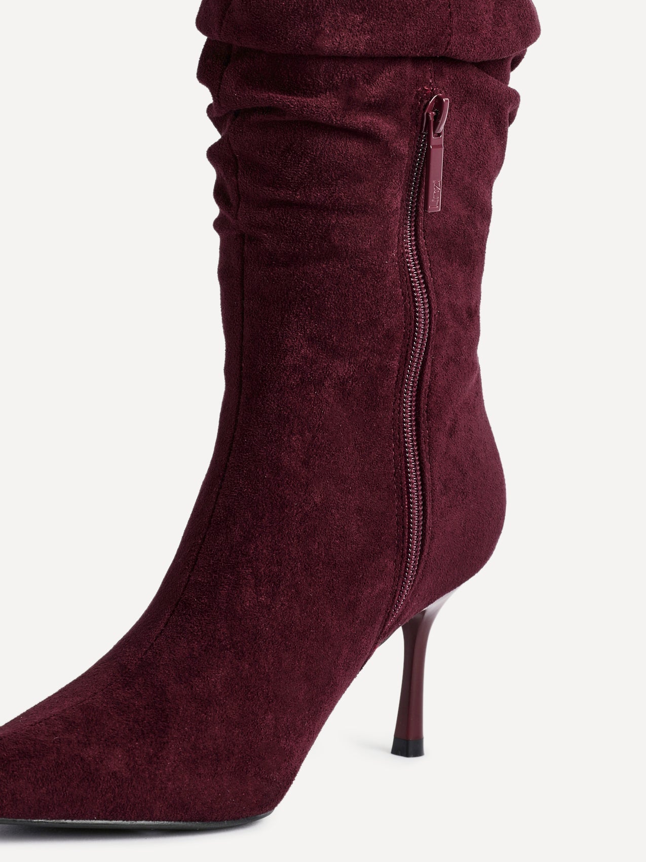 Rosenna Burgundy Long Stiletto Boots
