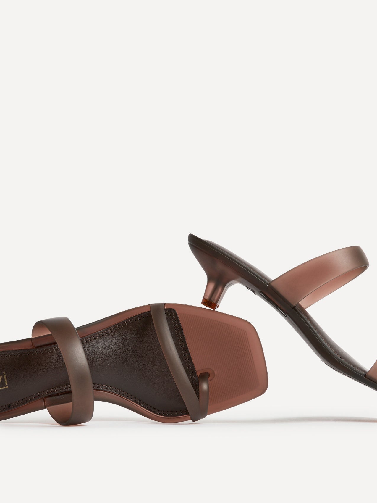 Shade Brown Jelly Heeled Sandals