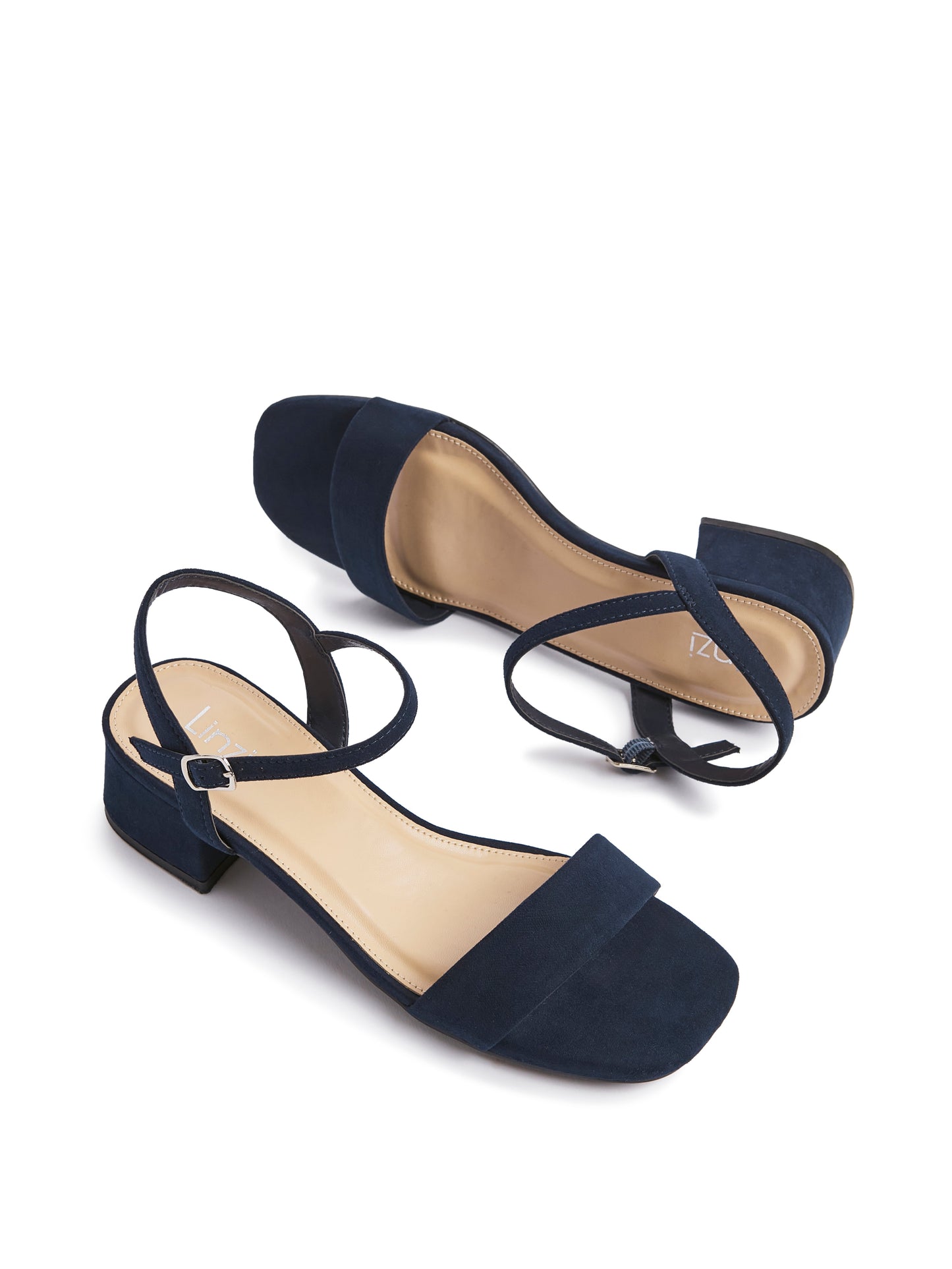 Tillie Navy Faux Suede Low Heels