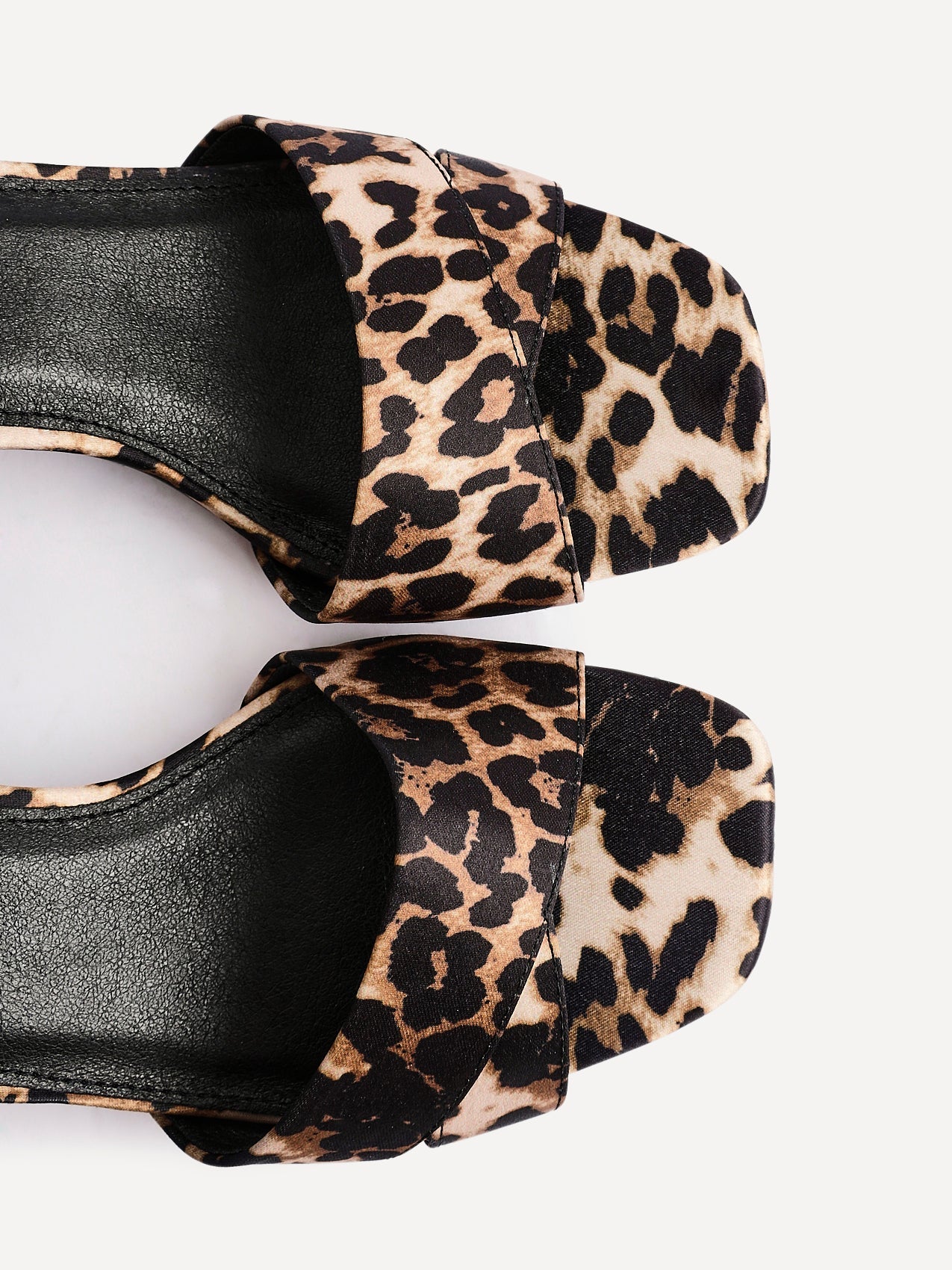 Vivian Wide Fit Leopard Block Heel Sandals