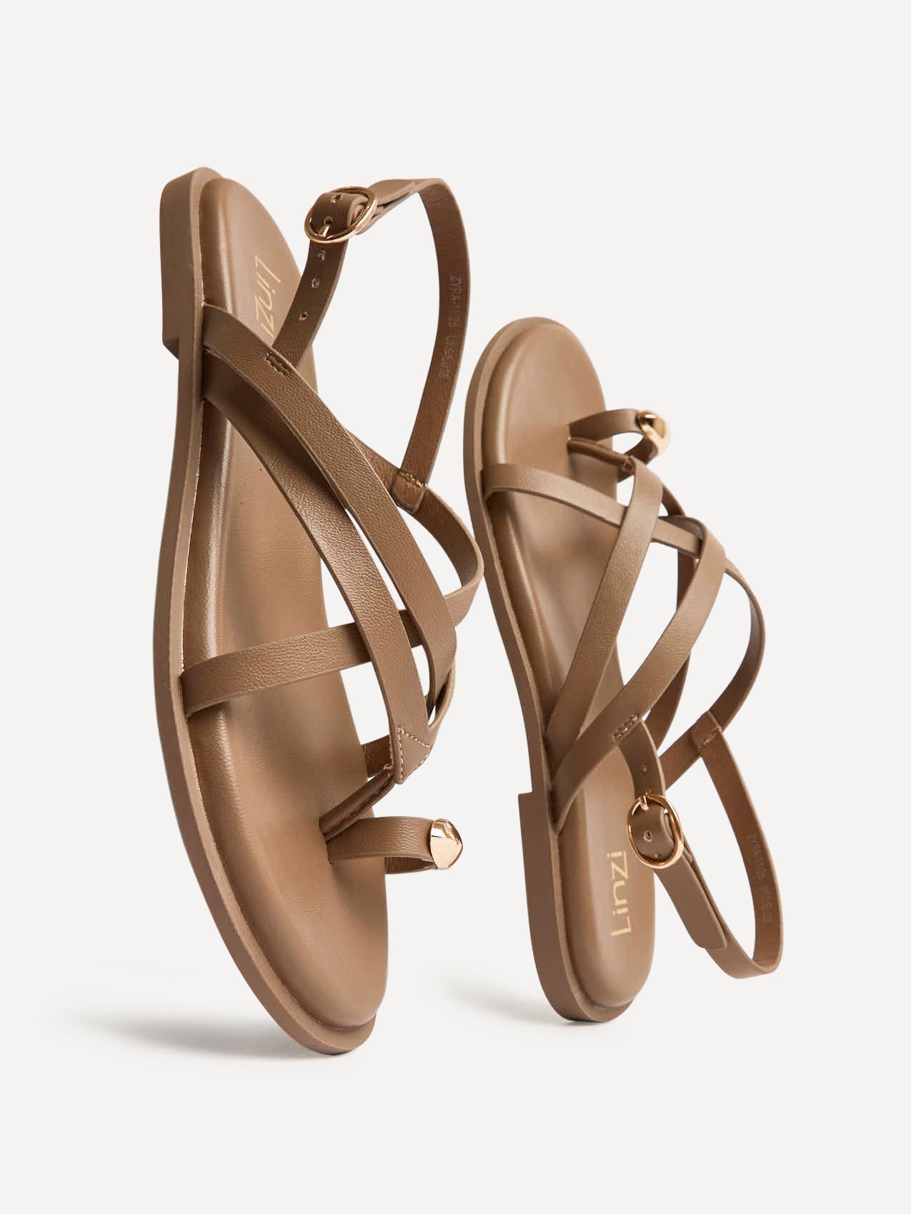 Zyra Mocha Toe Ring Flat Sandals
