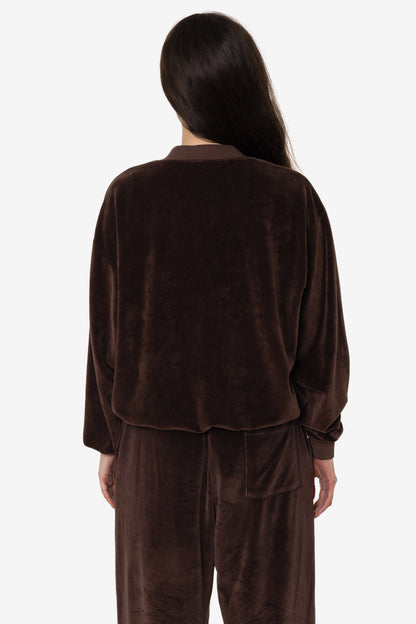 VLR56GD - Garment Dye Velour V-neck Sweatshirt
