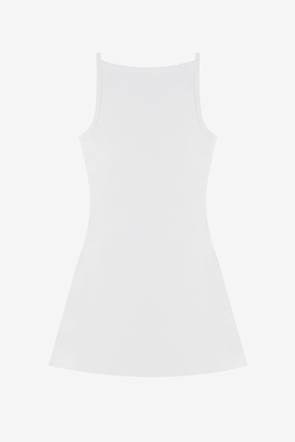 14R315 - 14/1 Rib Spaghetti Boatneck Dress