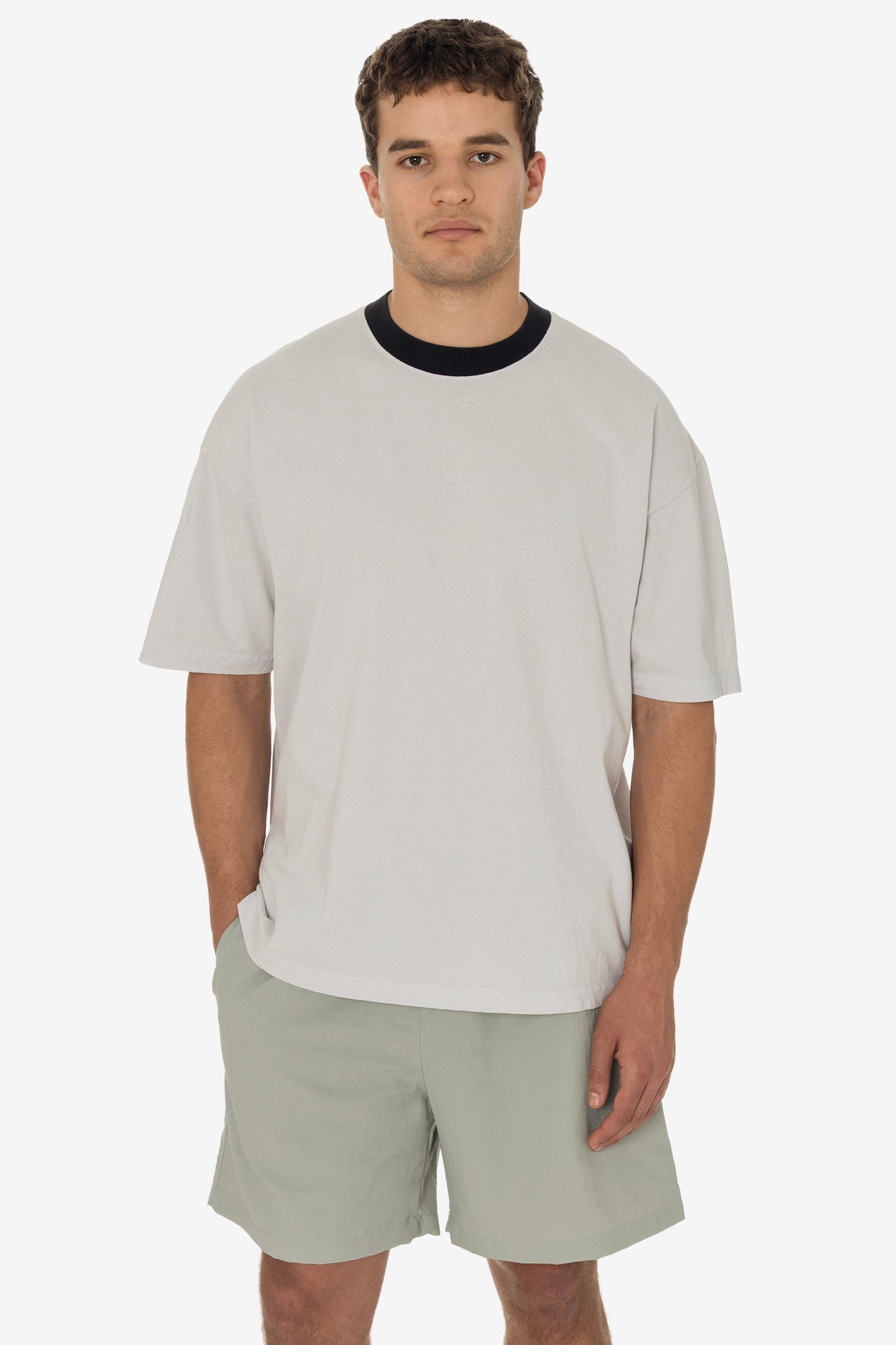1801GDRIN - 6.5oz Garment Dye Crew Neck Ringer T-Shirt