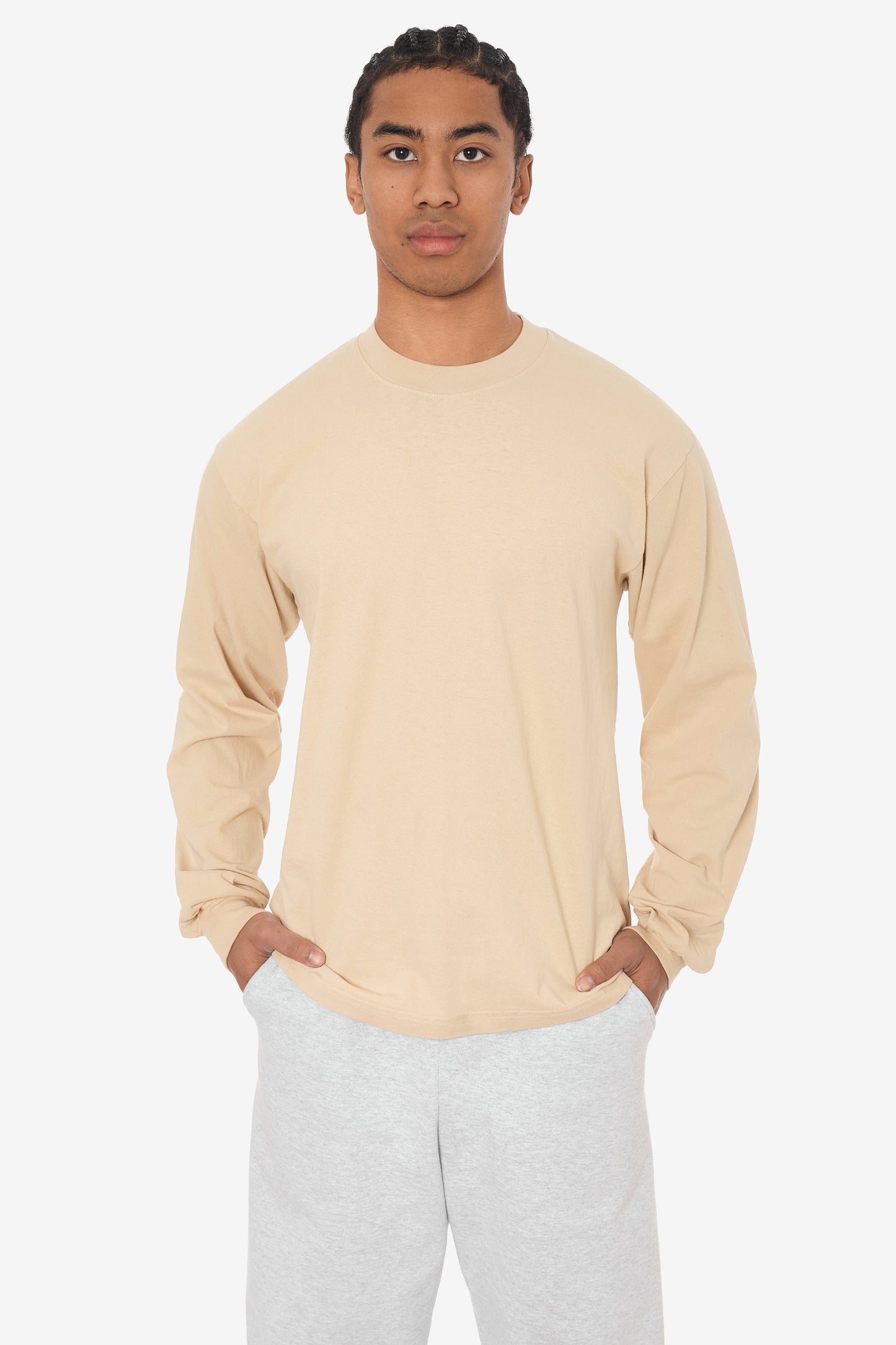 1807GD - 6.5oz Long Sleeve Garment Dye Crew Neck T-Shirt
