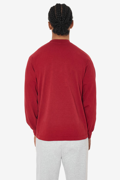 1807GD - 6.5oz Long Sleeve Garment Dye Crew Neck T-Shirt
