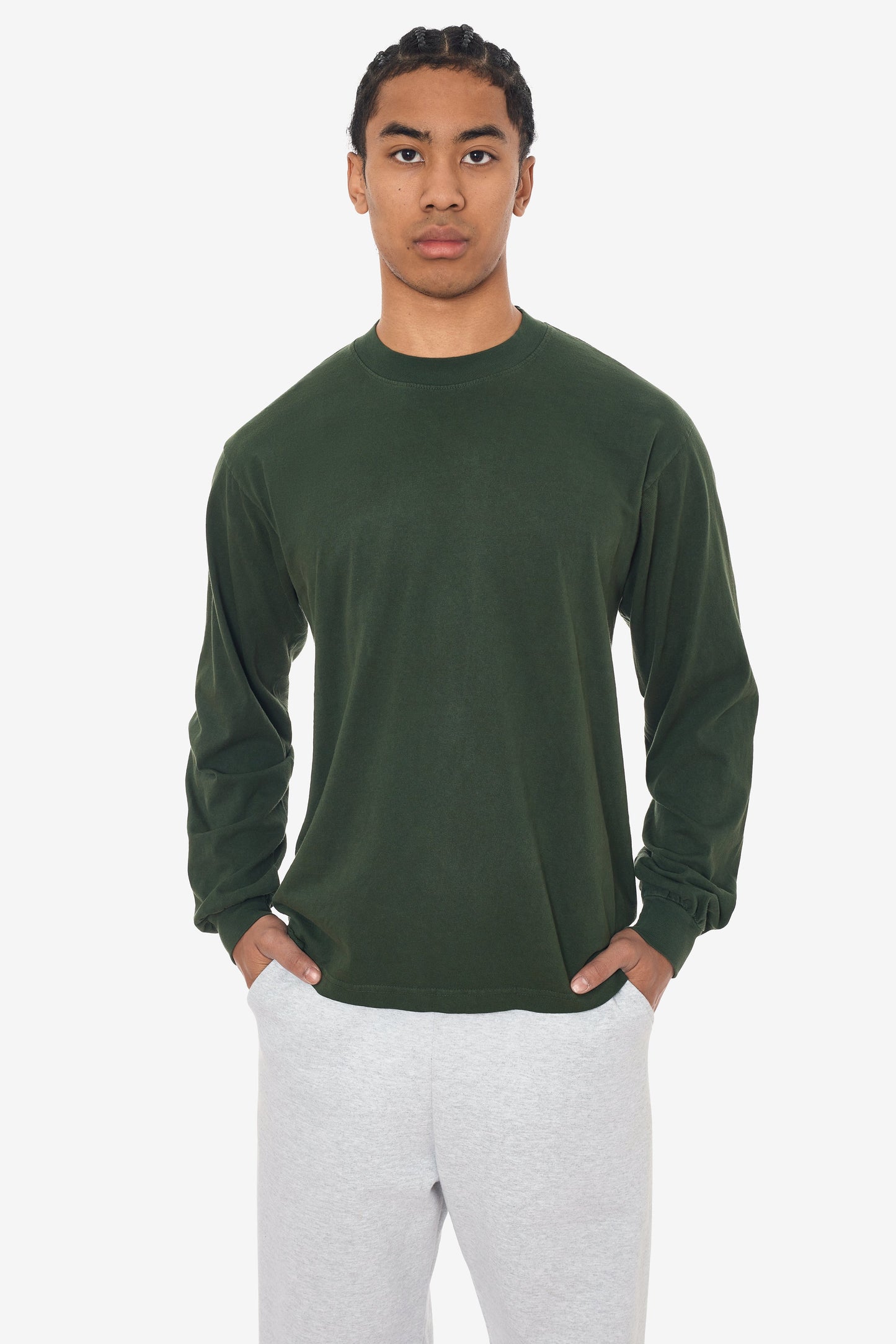 1807GD - 6.5oz Long Sleeve Garment Dye Crew Neck T-Shirt