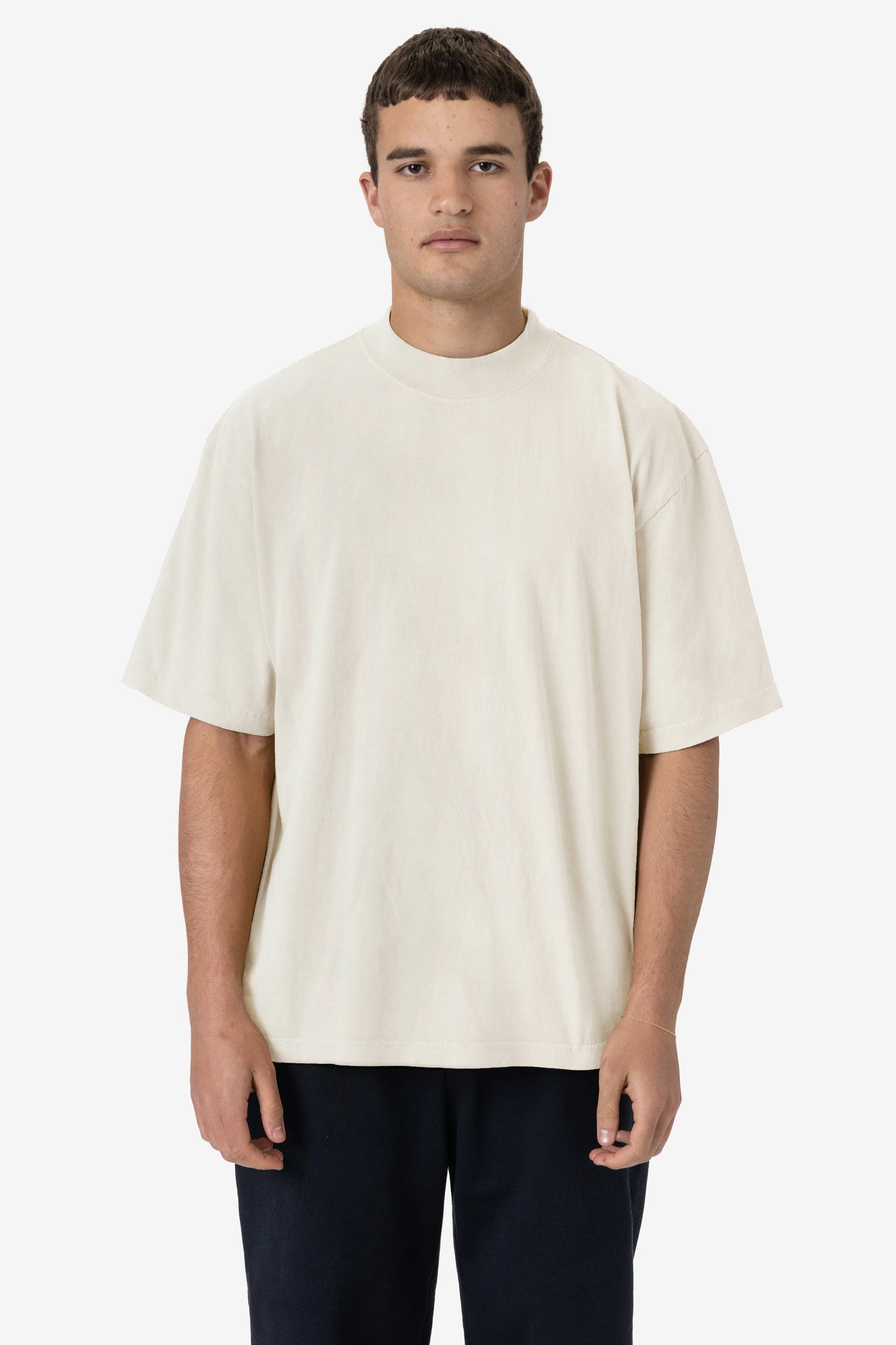 1825GD - Oversized Short Sleeve High Mockneck T-shirt