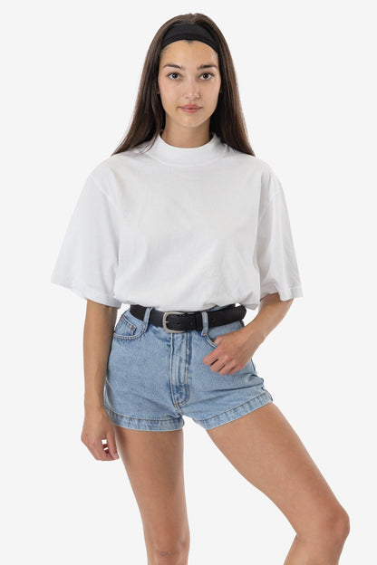 1825GD - Oversized Short Sleeve High Mockneck T-shirt