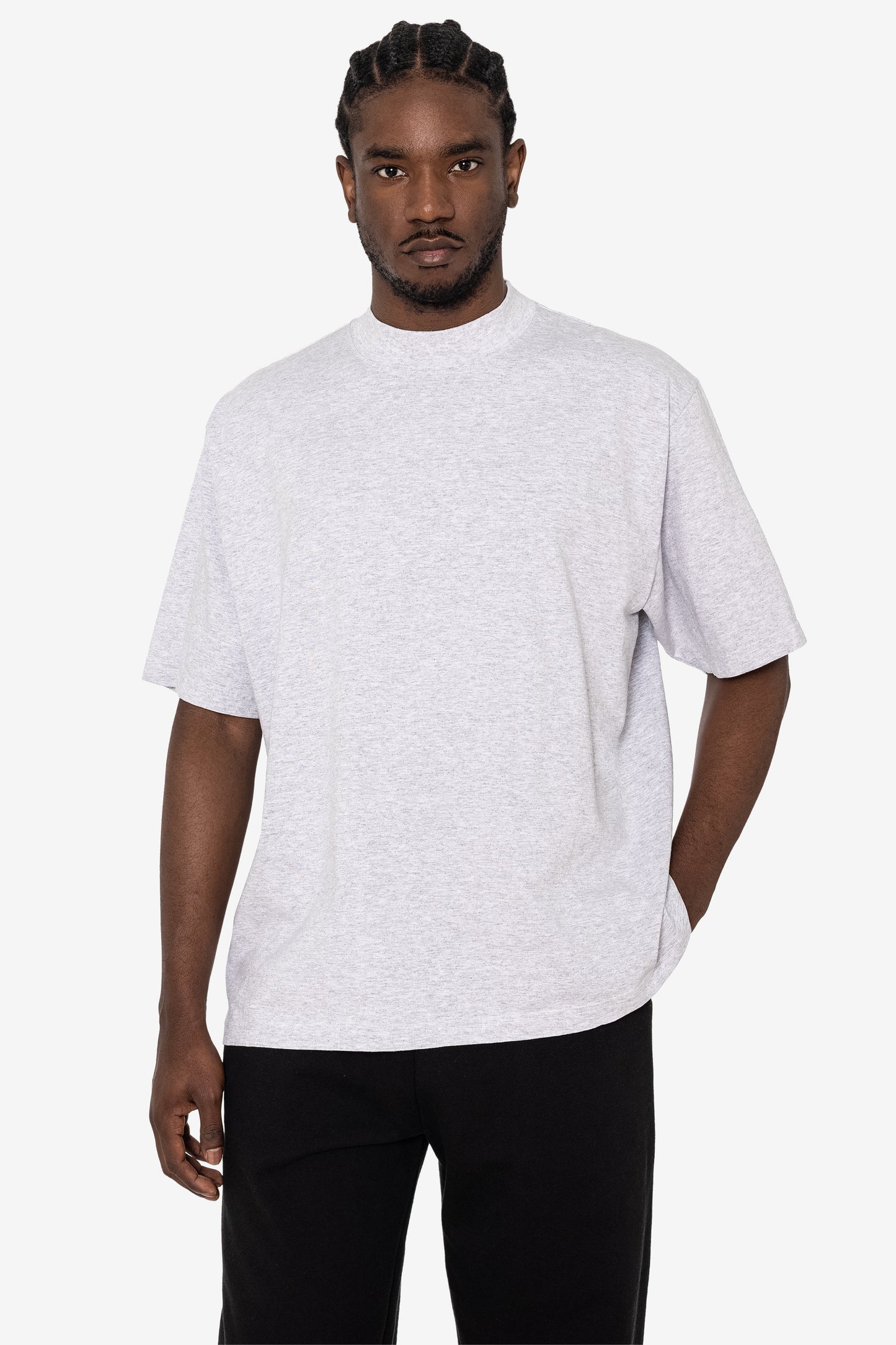 1825GD - Oversized Short Sleeve High Mockneck T-shirt