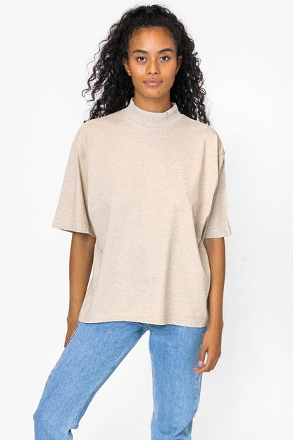 1825GD - Oversized Short Sleeve High Mockneck T-shirt