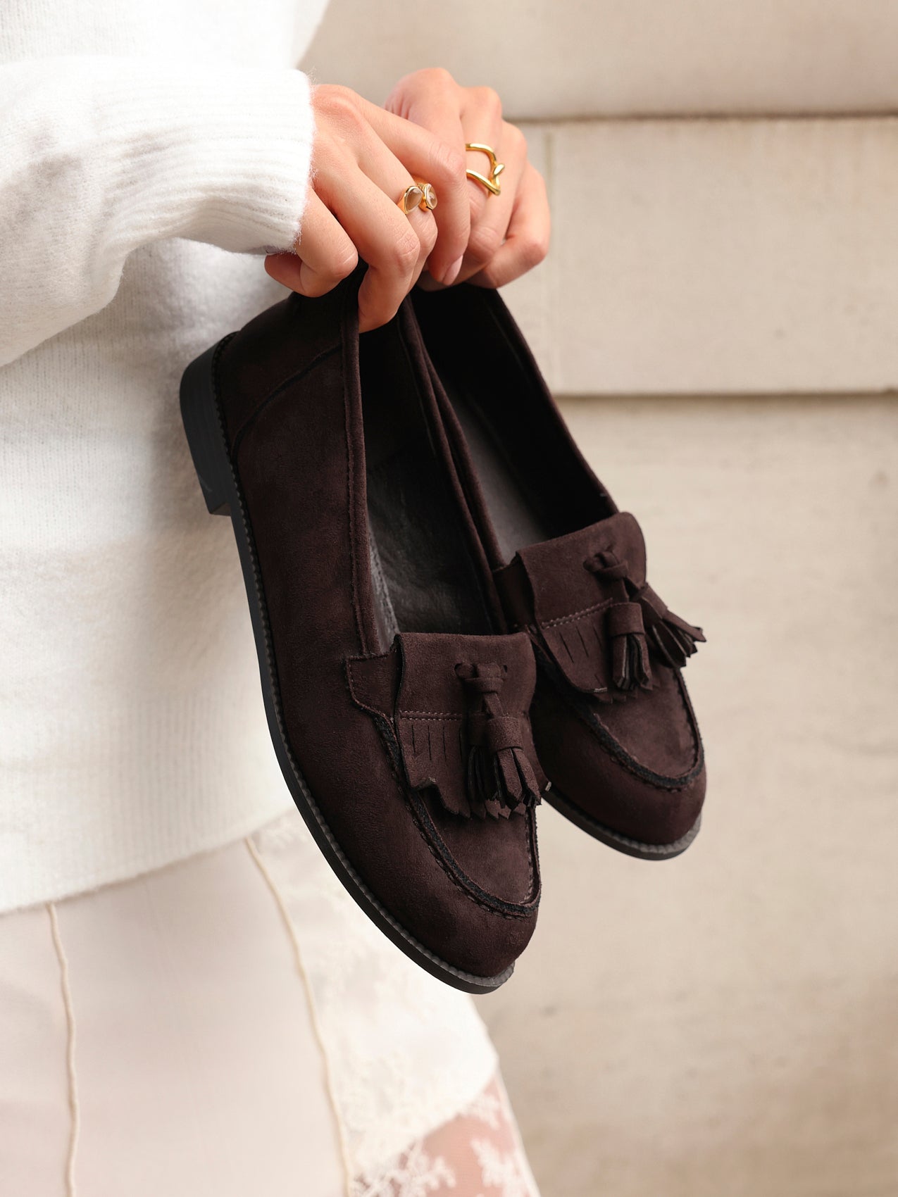 Rosemary Brown Faux Suede Loafers