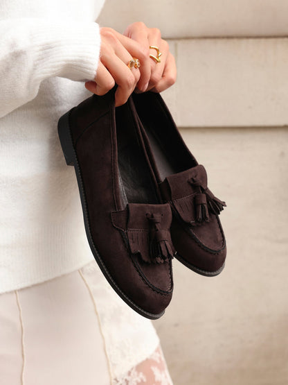 Rosemary Brown Faux Suede Loafers