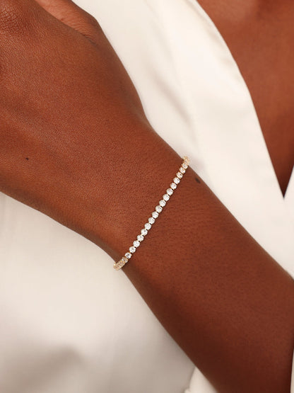 Wedlock Gold Crystal Tennis Bracelet