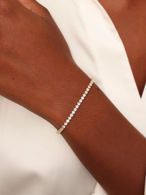 Wedlock Gold Crystal Tennis Bracelet