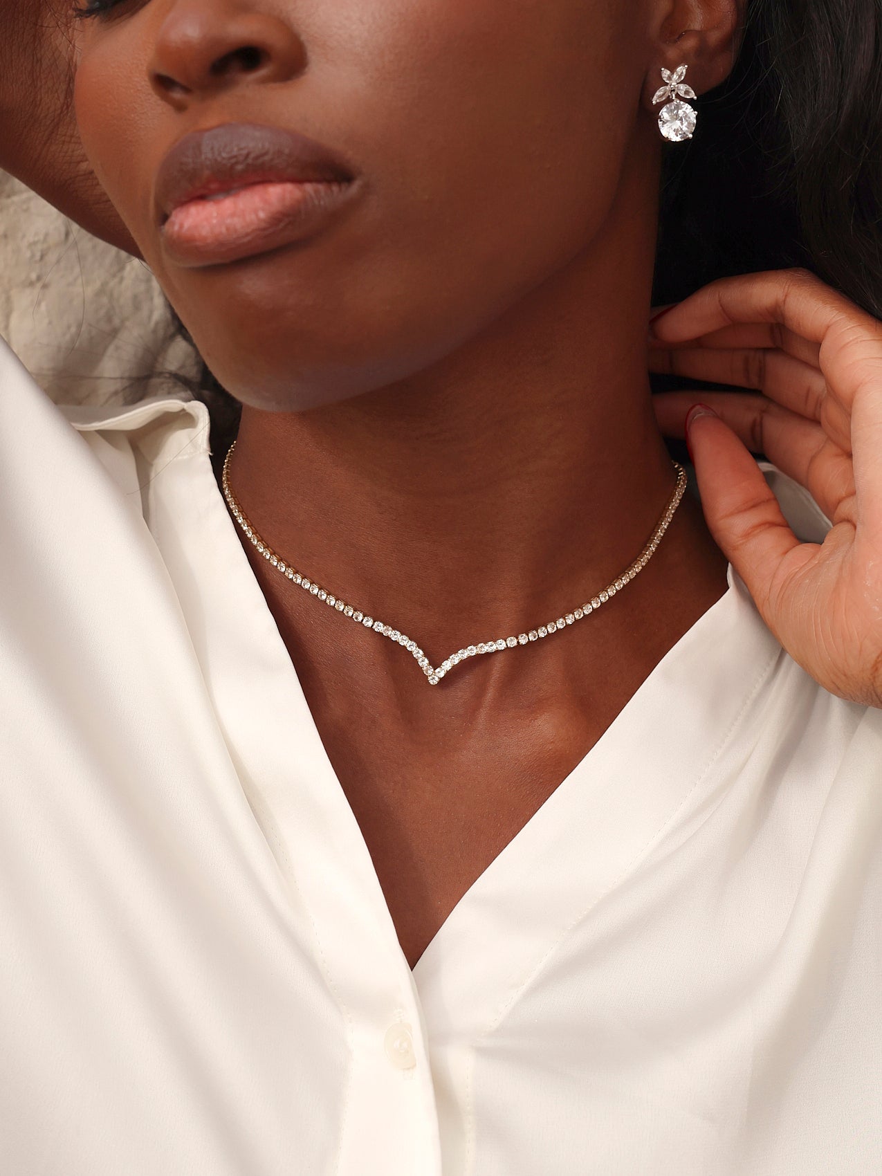 Evermore Gold Tennis Necklace