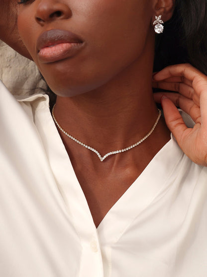 Evermore Gold Tennis Necklace