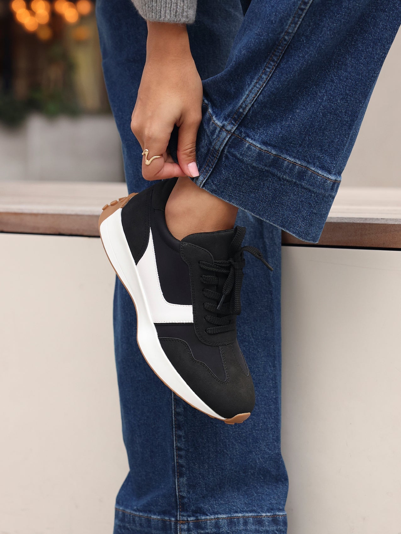 Hustle Black Suede Trainers