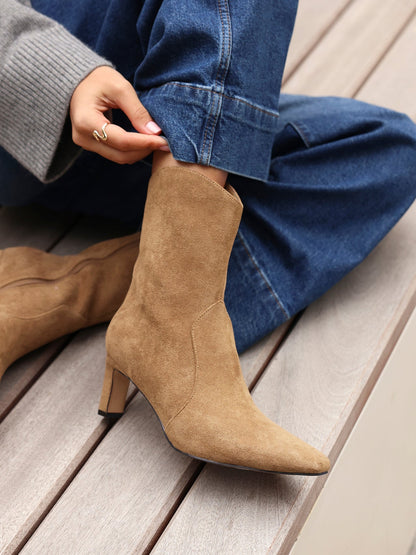 Calabasas Sand Western Heeled Boots