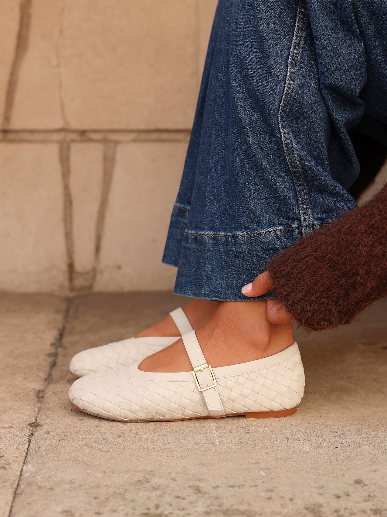 Daily Nude Fux Leather Mary Jane Pumps