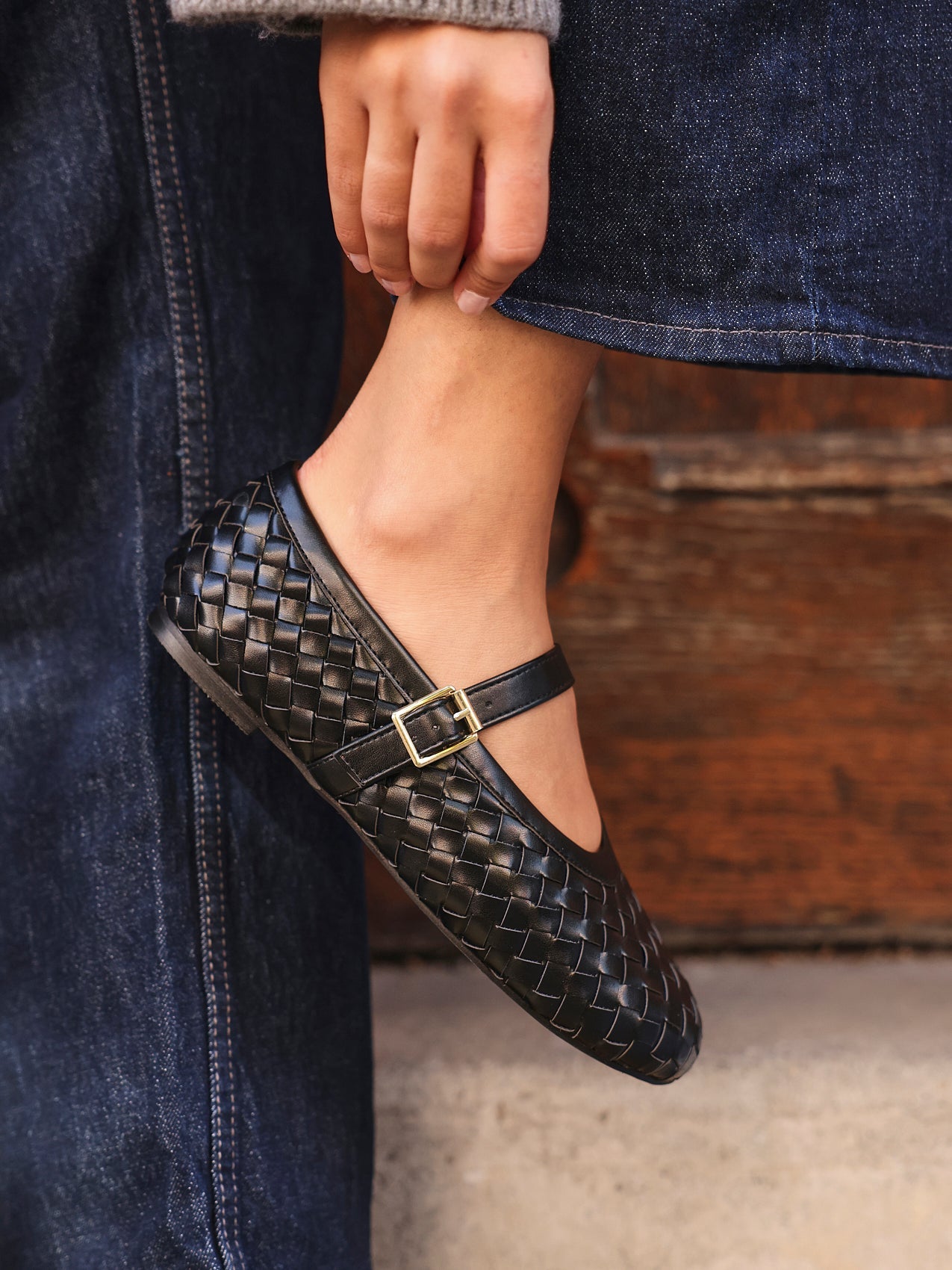 Daily Black Faux Leather Mary Jane Pumps