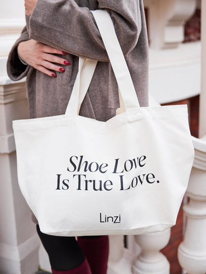 Linzi Beige Canvas Tote Bag