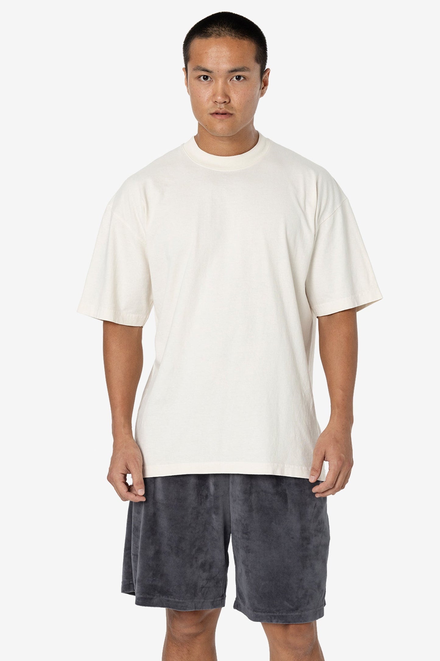 VLR442GD - Garment Dye Velour Mid-Length Wide Short