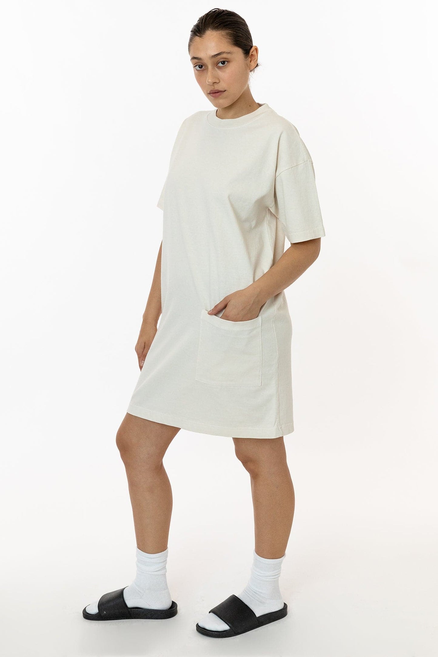 1431GD - Garment Dye Oversized T-shirt Dress