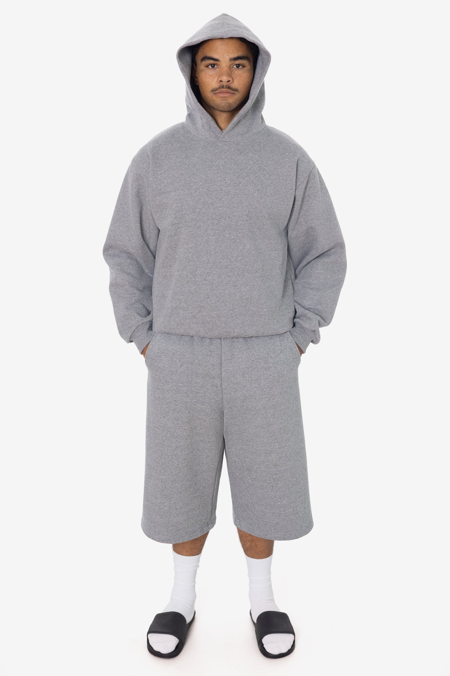TRF42 - Triblend gabardine Fleece Extra Wide Mens shorts