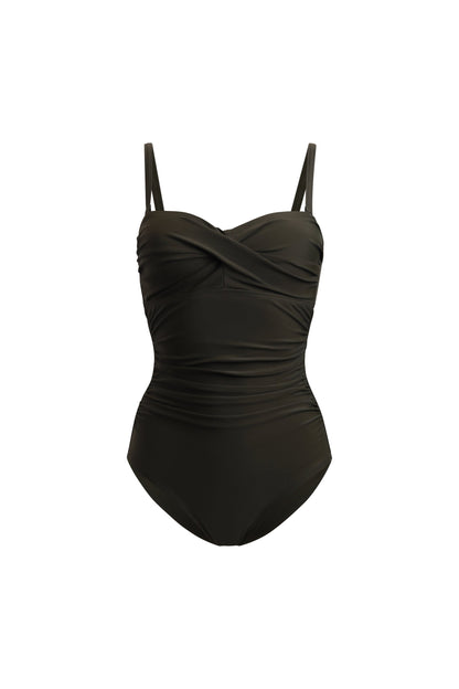 Capri Khaki Tummy Control Swimsuit