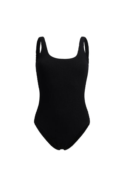 Goa Black Ribbed Swimsuit