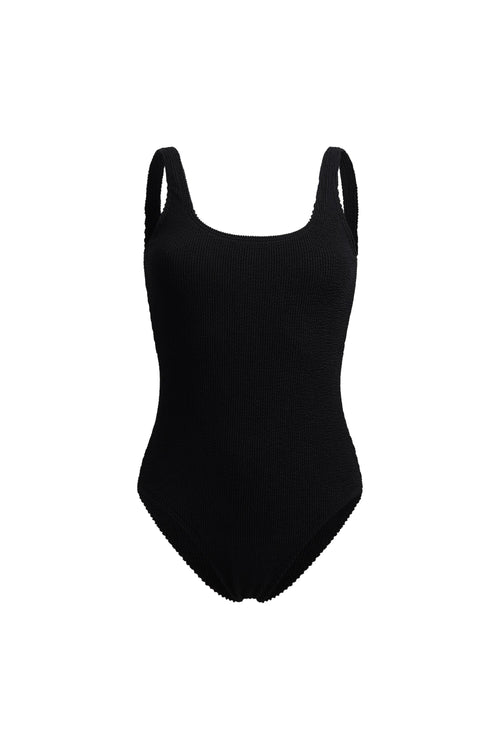 Goa Black Ribbed Swimsuit
