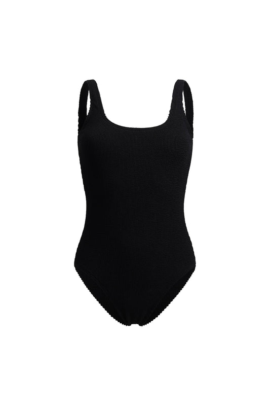 Goa Black Ribbed Swimsuit