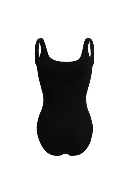 Goa Black Ribbed Swimsuit