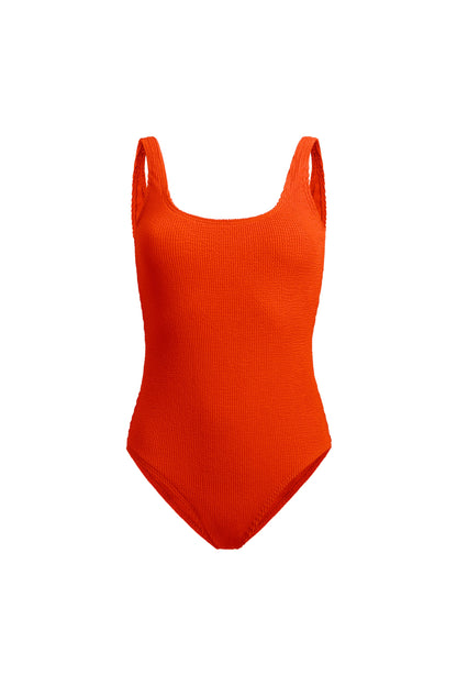 Goa Orange Ribbed Swimsuit
