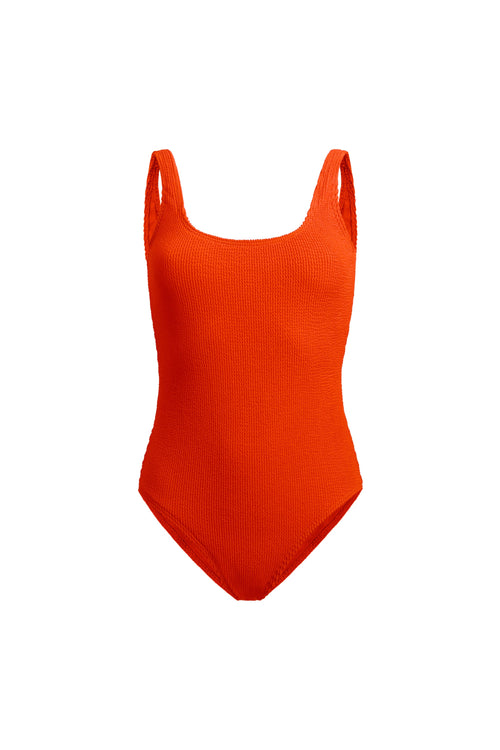 Goa Orange Ribbed Swimsuit