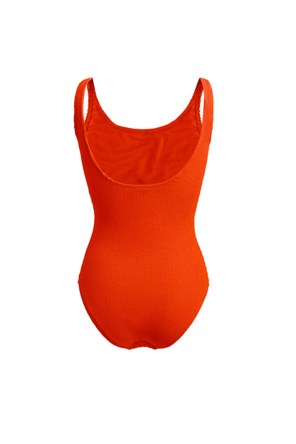 Goa Orange Ribbed Swimsuit