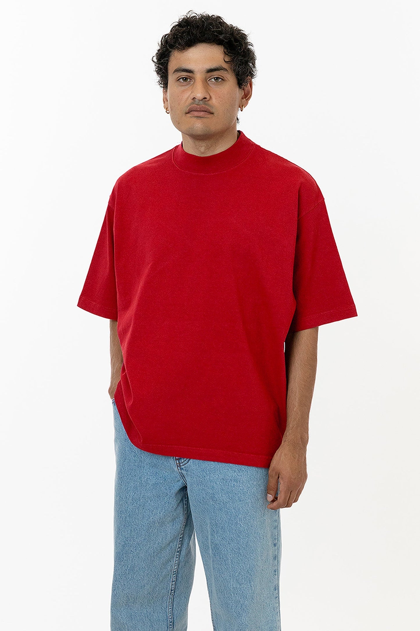 1825GD Unisex - Oversized Short Sleeve High Mockneck T-shirt
