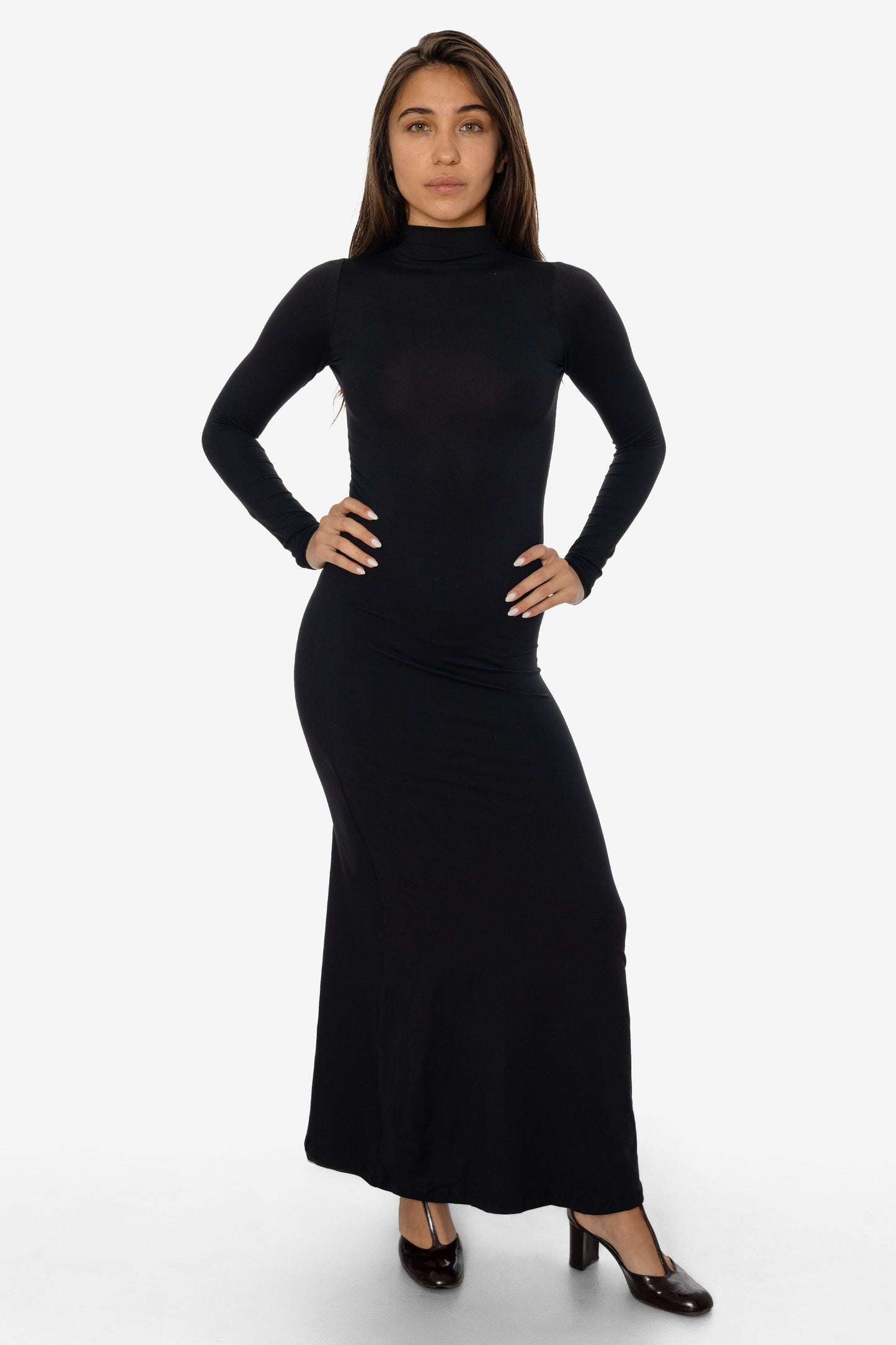 RSNJ102 - UPF40 Performance Jersey Mock Neck Maxi Dress
